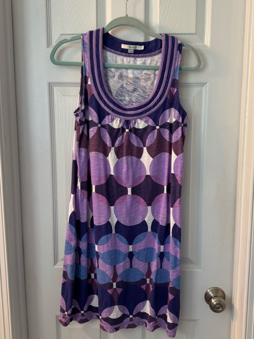 Boden Mod Print Cotton Midi Sundress Sleeveless purple/blue Size 6